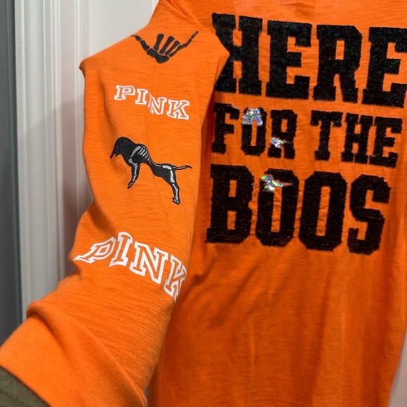 PINK Victoria’s Secret Here For The Boos Long Sleeve Top Size Small - Picture 11 of 16